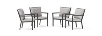 Venetia™ Set of 4 Sunbrella® Outdoor Dining Chairs - Gray